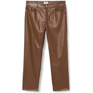 Bestseller A/S Onlemily Hw St ANK Faux Leather PNT Noos imitatieleer broek, Dark Earth., XXS x 30L