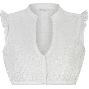 STOCKERPOINT - Melania - Blouse - Wit - Mouwloos - Katoen