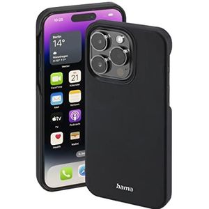 Hama Hoes voor Apple iPhone 14 Pro (telefoonhoes beschermt tegen stoten, krassen en vuil, elegante case van kunstleer) zwart
