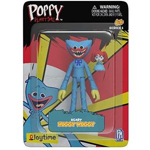 Bizak Poppy Playtime Huggy Wuggy Scary actiefiguur, 13 cm, met accessoires zoals in het videospel, verschillende figuren om te verzamelen, vanaf 6 jaar (64230014)