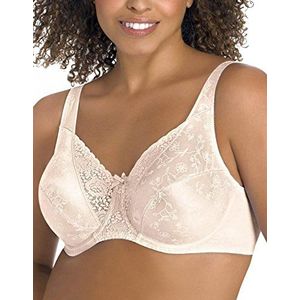 Playtex Women's Secrets beugelbeha 4422, liften en ondersteunt volledige dekkende beha, volledige figuurbeha, Natuurlijke Beige, 95F