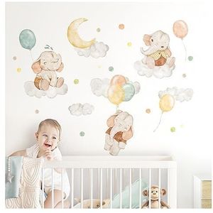 Little Deco Muursticker olifanten muursticker dieren kinderkamer babykamer muursticker deco DL854-4