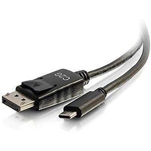 C2G 3,7m (12ft) USB C naar DisplayPort Adapter Kabel Zwart - 4K Audio/Video Adapter - Externe videoadapter - USB-C - DisplayPort - zwart