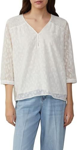 s.Oliver - Blouse - Crème - Wijde Blouse - Gelaagde Look