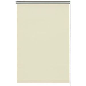 GARDINIA Rolgordijn met trekkoord aan de zijkant voor ramen, met thermische achterkant, ondoorzichtig en ondoorzichtig, montage met boren, hittebescherming, verduistering, energiebesparing, crème, 122
