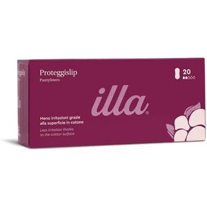 illa Inlegkruisjes – absorberende inlegkruisjes met oppervlak van 100% katoen – anatomische inlegkruisjes – voor dagen van lichte stroom – geurcontrole – verpakking van 20 stuks