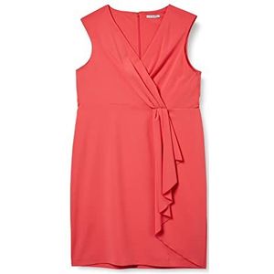 Gina Bacconi Mos crêpe jurk voor dames, cocktailjurk, Oranje Rood, 40 NL