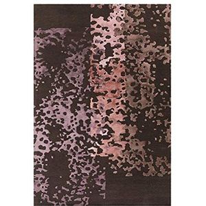 One Couture Handgeweven tapijt, creatief design, patroon, donkergrijs, antiek, roze, 120 x 180 cm, tapijt, woonkamer, eetkamer, tapijt, hal, loper