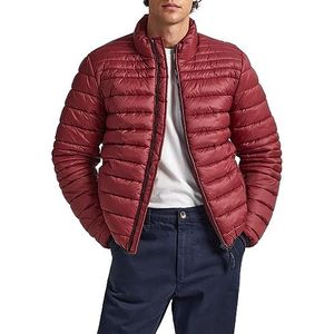 Pepe Jeans Balle Puffer Jacket voor heren, Rood (Bourgondi?, S