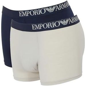Emporio Armani Heren Eco Soft Touch Bamboe Viscose 2-Pack Trunk, Nude/Marine, L, Naakt/Marine, L