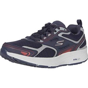 Skechers Gorun Consistent voor heren - prestatiegerichte atletische train-, hardloop-, wandel- en sportschoen met luchtgekoeld schuim, marine/Rood, 44 EU