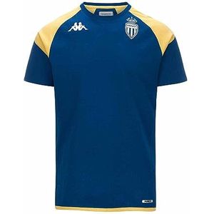 Kappa Ayba 7 AS Monaco 23-24, T-shirt, blauw/geel, S, heren