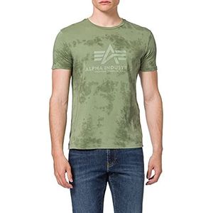 ALPHA INDUSTRIES Basic T Batik T-shirt voor heren, dark olive, M