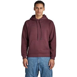 G-STAR RAW Heren Tape Raglan Loose Sweater Hooded Sweatshirt, Purple (Vineyard Wine C988-D303), L