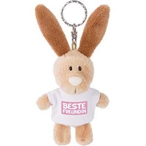 NICI 44699 Sleutelhanger Konijn met T-shirt Beste Vriendin 10 cm