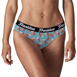 Franklees Dames Bikini Korte Boom Kapow Stijl Ondergoed, popcorn, XS