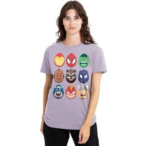mandarin creative ltd Avengers Eggs dames T-shirt, lavendar, X-Large, Lavendel, XL
