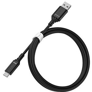 OtterBox Versterkte USB-A naar USB-C Cable, Oplaadkabel voor Smartphone en Tablet, Ultra-robuust, Bend en Flex getest, 1m, Zwart