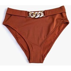 Koton Damesketting accessoire detail High Rise Bikini Bottom Swim Wear, koper (907), 38