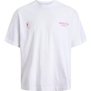 JACK & JONES Shirt 'JJJorcambridge'  rood / wit