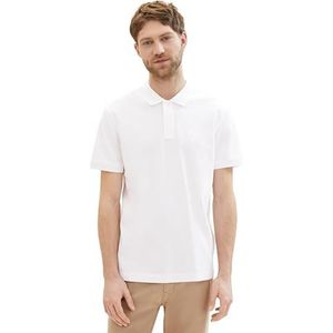 TOM TAILOR Poloshirt voor heren, 20000 - wit, M