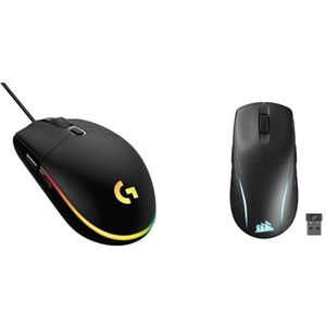 Logitech G203 lightsync gaming & CORSAIR M75 WIRELESS RGB Lichtgewicht FPS