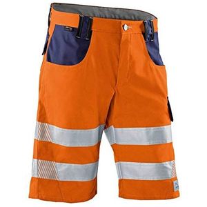 KÜBLER Workwear Heren Bermuda Shorts, Warning Norange/Donkerblauw, 64, Waarschuwing Norange/Donkerblauw, 64