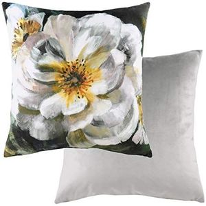 Evans Lichfield Winter Florals Engels Rose Veer Gevuld Kussen, Wit, 43 x 43cm
