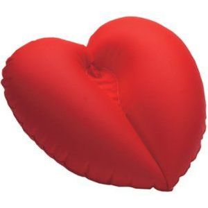Dr. Winkler 432 badkussen opblaasbaar in de vorm van een hart met een zuignap, rood