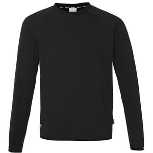 uhlsport ID sweatshirt zonder capuchon - voor kinderen en volwassenen - voetbal-sweatshirt, zwart, 140 cm