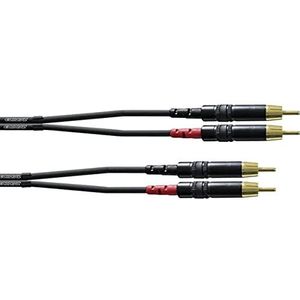 Cordial CFU 0,9 CC Audio Adapterkabel [2x Cinch-stekker - 2x Cinch-stekker] 0.90 m Zwart