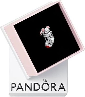 PANDORA - Moments Collection - Charm - Festive Mouse & Stocking - Sterling Zilver