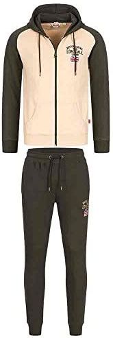 Lonsdale Stretton sweatshirt voor heren, Olive/beige, XL