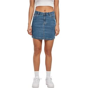 Urban Classics Dames Dames Organische Stretch Denim Mini Rok, Helderblauw Gewassen, 28