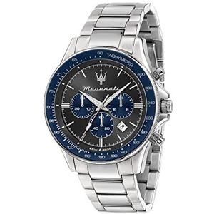 Maserati Herenhorloge Collectie Sfida Limited Edition, chronograaf, kwarts - R8873640018, Zilver, 44mm, armband