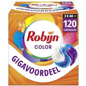 Robijn Classics Color 3-in-1 Wascapsules, houden de kleuren van bonte was langdurig stralend - 3 x 40 wasbeurten - Voordeelverpakking