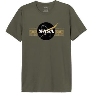 Nasa T-shirt voor heren, Kaki, 3XL