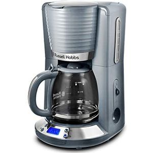 Russell Hobbs Koffiezetapparaat Inspire Grey (Grijs, Digitale Timer, incl. Glazen Kan, 10 Koppen 1, 25L, 1100 Watt) Filterkoffiezetapparaat 24393-56 (Exclusief bij Amazon)