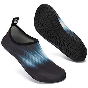 Mabove Badschoenen, waterschoenen, zwemschoenen, dames en heren, strandschoenen, aquaschoenen, blotevoetenschoenen, badsokken, surfschoenen, A zwart kleurverloop, 38/39 EU