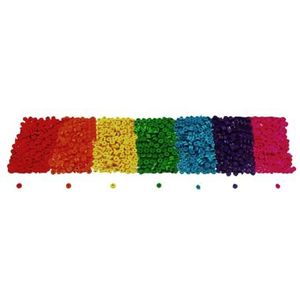 Sodertex Set met houten kralen, 3 x 8 mm, 1000 stuks, verschillende kleuren, L322010, natuurlijke kleuren, geel, lichtgroen, lichtblauw, lichtpaars, roze
