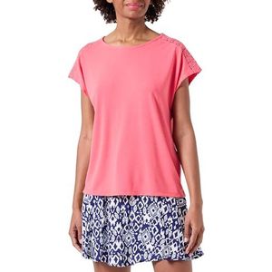ONLY Onlthea S/S Lace Mix Top JRS T-shirt voor dames, Coral Paradise, S