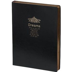 Kalpa Dreams Goldtrim Notitieboek, A4, vintage, zwart