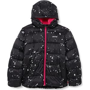 Levi's Kids Girl's Lvg Box fit AOP Puffer Heavy Weight Bovenkleding, Zwart, 6 jaar