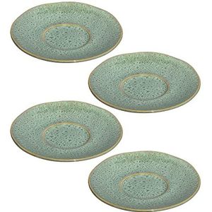 LEONARDO HOME 018593 MATERA keramische mok 15 cm groen set van 4, keramiek