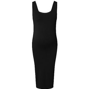 Noppies Noemi Seamless Rib Dress Sl Jurk voor dames, Black - P090, XL/XXL