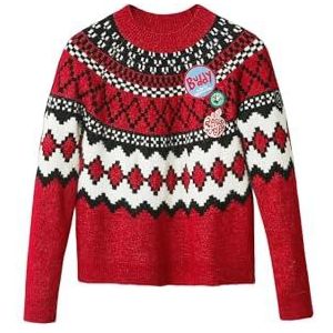 Desigual JERS_Buddy 3014 Scarlet Pullover Sweater, Rood, XL