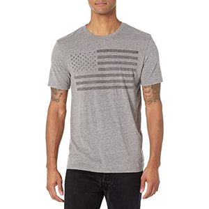 Lucky Brand Heren T-shirt met Usa-vlag overhemd, grijs, L