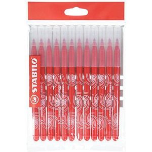 Stabilo Power - Schoolpack Navulling van 12 Vilt-Tip Pens, Medium Tip rood
