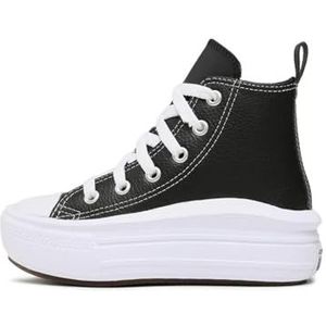 CONVERSE Chuck Taylor All Star Move Platform Lederen Sneaker, 13,5 UK Zwart/Zwart/Wit, Zwart Zwart Wit, 13.5 UK