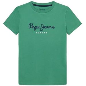 Pepe Jeans New Art N T-shirt voor kinderen, groen (Jungle Green), 10 jaar